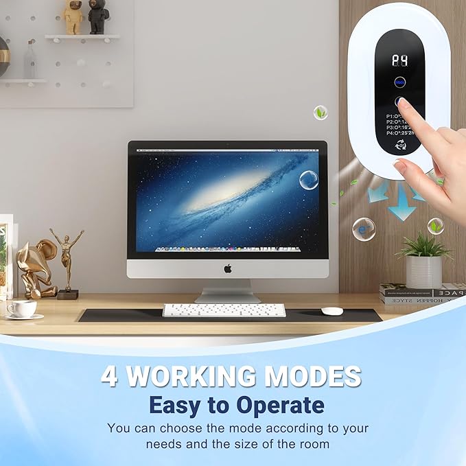 Home Air Purifier for 99% Strong Odor Cat Box Deodorizer for Pets Poof Plug in Ionizers Air Freshener for Bedroom Kitchen Toilet Pets Shoe Cabinet Litter Box Deodorizer (1)