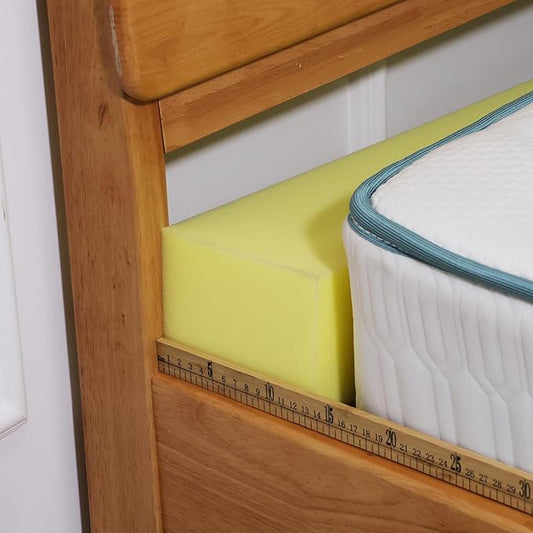 Bed Gap Filler, High Density Foam Mattress Extender for Headboard/Wall Gaps,2-Meter Extra Long Cut-to-Fit Yellow Foam Sponge Strip (78''x4''x5'')