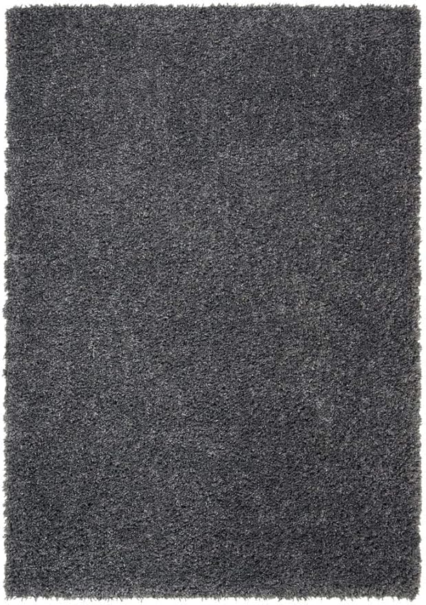 SAFAVIEH August Shag Collection Accent Rug - 2' x 5', Charcoal, Solid Design, Non-Shedding & Easy Care, 1.5-inch Thick Ideal for High Traffic Areas in Entryway, Living Room, Bedroom (AUG200H)