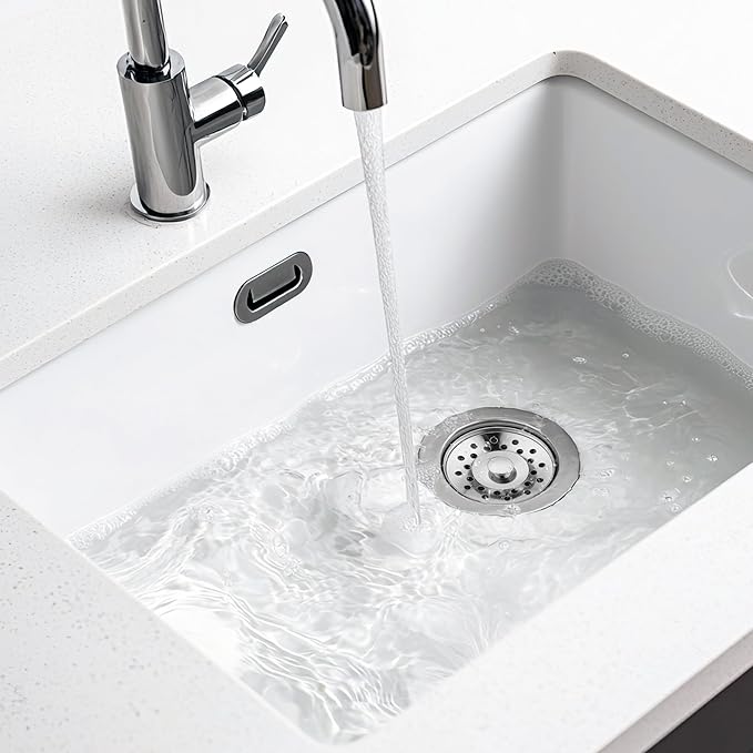 Pacific Bay Sink Strainer with Stainless Steel Removable Basket (3.5” Drain) (Pack of 4)