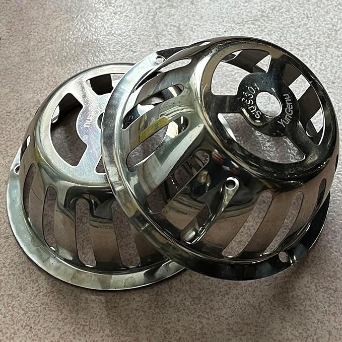 SUS304 Stainless Steel Roof Dome Drain Cover Strainer Anti-Clogging Atrium Grate 2pcs/pk (Φ: 4 inch)