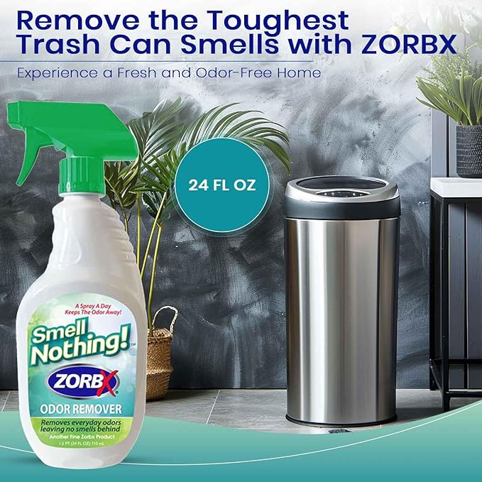 ZORBX Smell Nothing Odor Remover Spray 24 FL Oz – Unscented & Perfume Free Odor Absorber for Strong Odors - Advanced Odor Neutralizer & Pet Odor Remover for Couch, Car, Carpet & Diaper Pail Smells