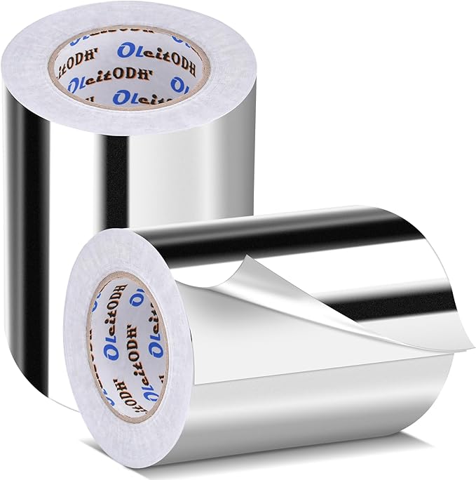 2 Pack Aluminum Foil Tape Bulk - 6 Inch x 55 Yards - Heavy Duty Metal Duct Tape, Aluminum HVAC Tape for Sealing & Patching, Air Ducts, Insulation Metal Repair, Professional Grade