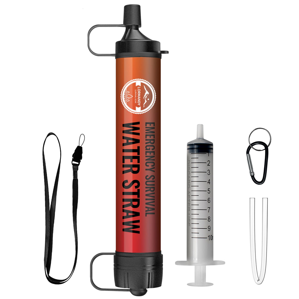 Emergency Water Filter Straw, Personal Survival Water - Image 1