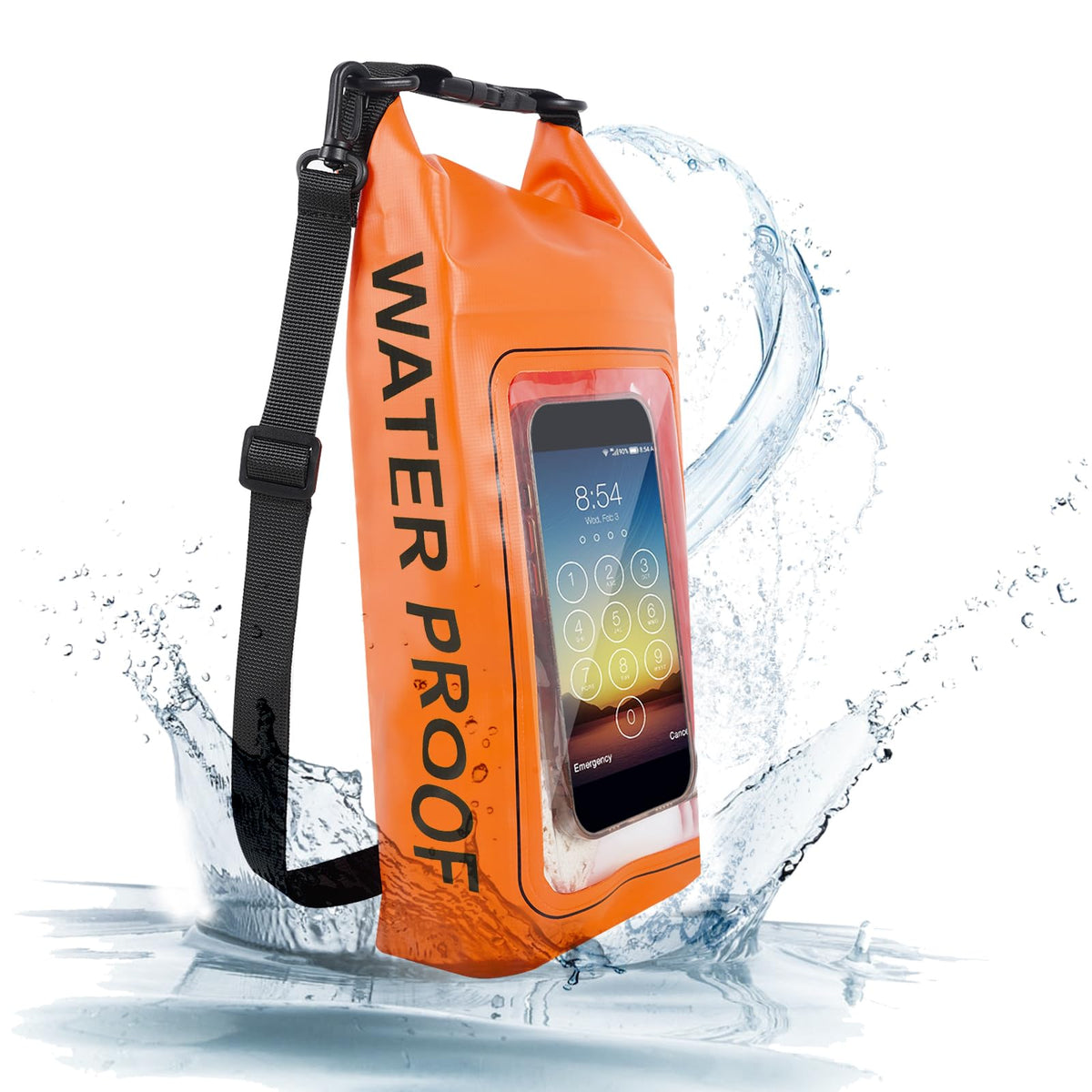 IP68 Waterproof Dry Bag, 2L - Roll Top Waterproof Pool - Image 1
