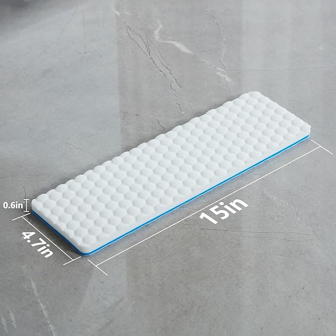 Magic Sponge Eraser Mop Pad, Melamine Sponge Cleaning Pads Refills Suitable for 15" Flat Mop Head,for Home Kitchen Bathroom Swimming Pool Boat