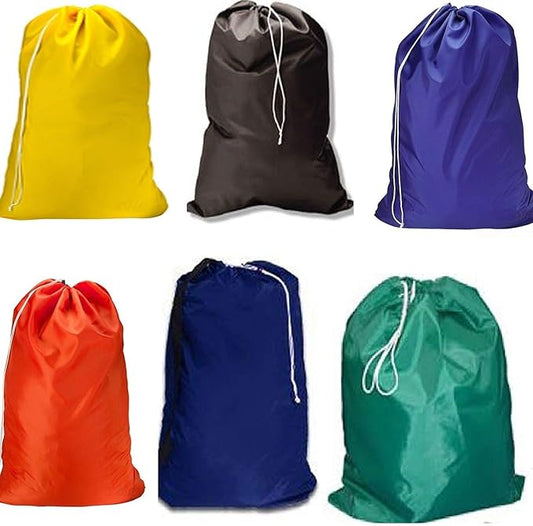 Heavy Duty Large Laundry Bag, Sturdy Fabric May Vary with Drawstring Closure. Ideal Machine Washable Laundry Bags for College, Dorm and Apartment dwellers Assorted color and design 1pc