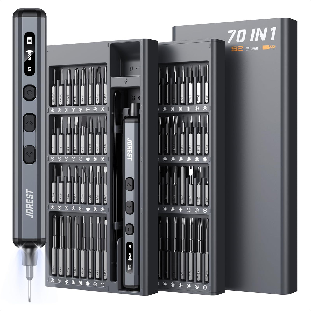 JOREST 70-in-1 Mini Precision Electric Screwdriver Set-64 | Hand Tools - Image 1