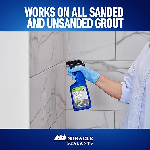 Miracle Sealants Grout Sealer Plus Invisible Penetrating Sealer Spray, 16 oz