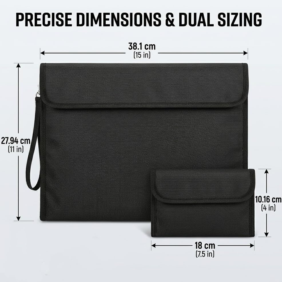SUREMAX Waterproof Document Bag Set of 2, 15 x 11 in & 7.5 x 4 in - Image 3