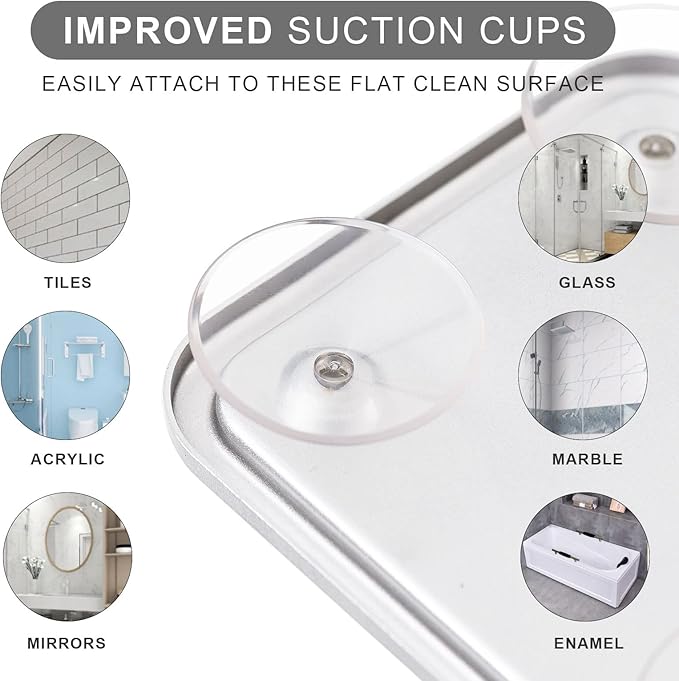 Ettori Shower Mirror Fogless for Shaving and Shower Squeegee for Glass Doors