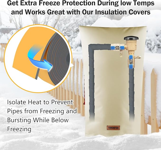Pipe Insulation Foam Tape, Wrap for Outdoor Water Pipes, Heat Tape for AC Lines, 2in x 15ft, Grey
