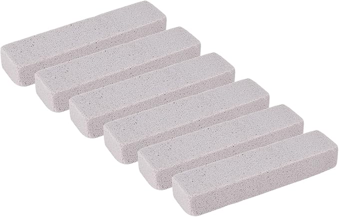 AUNMAS 6PCS Pool Pumice Stones, PVC Blocks for Hard Water Scale Calcium Deposits, with Long Lasting Performance, for Kitchen Sink Toilet Bowl Bathtub Shower Tile (S)