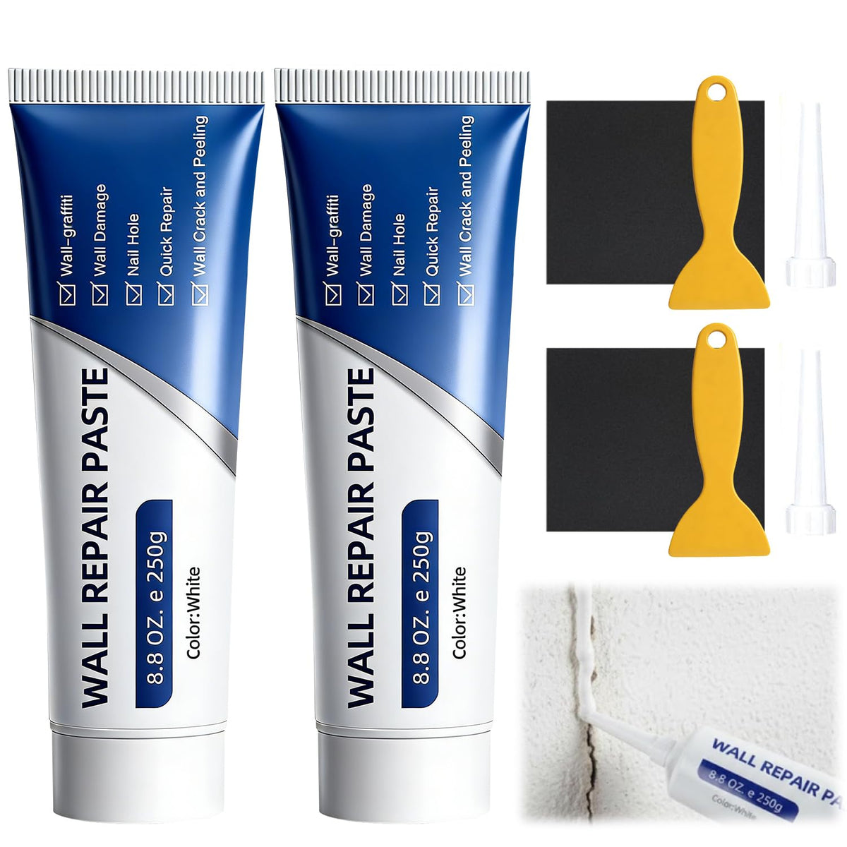 Drywal Repair Kit, 2 Pack Wall Mending Agent - Image 1