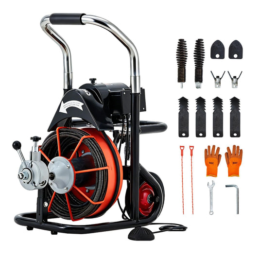 450W Auto-Feed Electric Drain Cleaner for 3/8 Inch Pipes Home - Image 1
