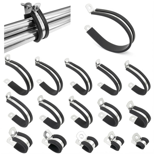 200 Pcs Stainless Steel Cable Clamp, 16 Sizes No Damage | Hand Tools - Image 1