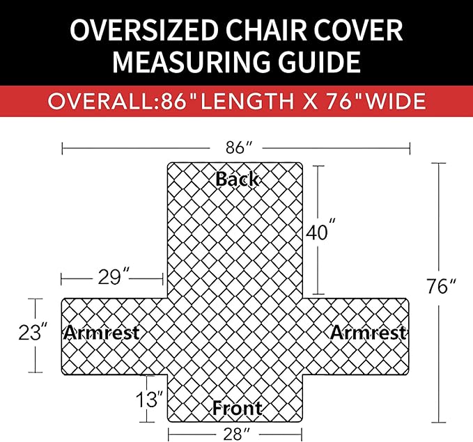 Easy-Going Oversized Chair Sofa Slipcover Reversible Sofa Cover Water Resistant Couch Cover Furniture Protector Cover with Elastic Straps for Pets Dog (Oversized Chair, Blue/Ivory)