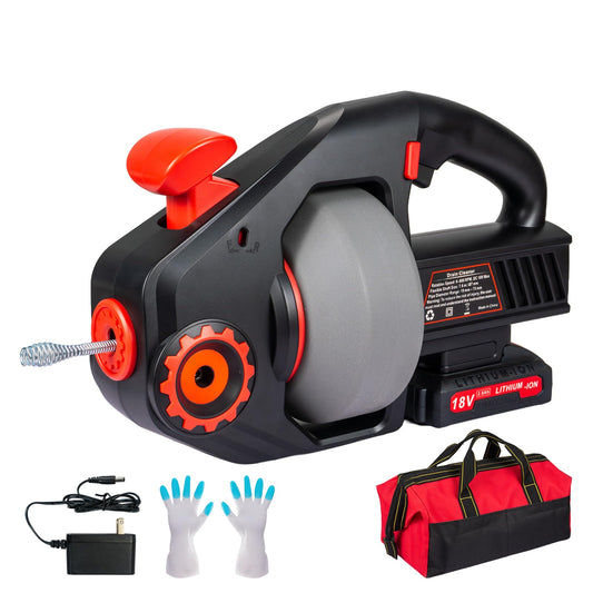 SERVETOOL 18V Cordless Electric Drain Auger,toilet - Image 1