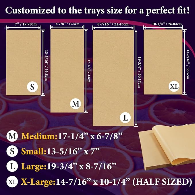 500 Packs Freeze Dryer Tray Mats For Harvest Right Freeze Dryer Accessories for Extra Large Trays, Parchment Sheets, Freeze Dryer Tray Mats for Harvest Right