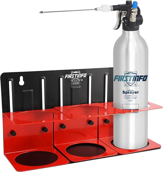 FIRSTINFO Patented Max. Pressure 140psi / 620ml Thickened Aluminum Canister Refillable High Pressure Aerosol Spray Can w/Storage Holder