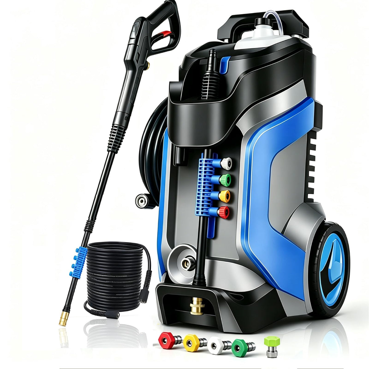 5000PSI Heavy Duty Electric Pressure Washer, Built in 1L - Image 1