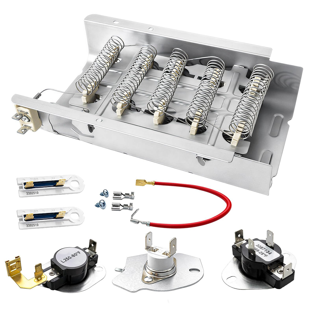 【UPGRADE】279838 Dryer Heating Element Kit, for Whirlpool - Image 1