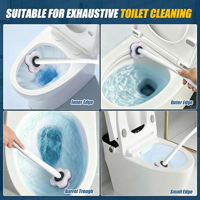 100PCS Toilet Bowl Wand Refills, Replacement Heads for Bathroom Washroom Cleaning Pads, Disposable Toilet Brush Refills Compatible with Household Brush Scrubber Cleaning Refill Lavender Breeze