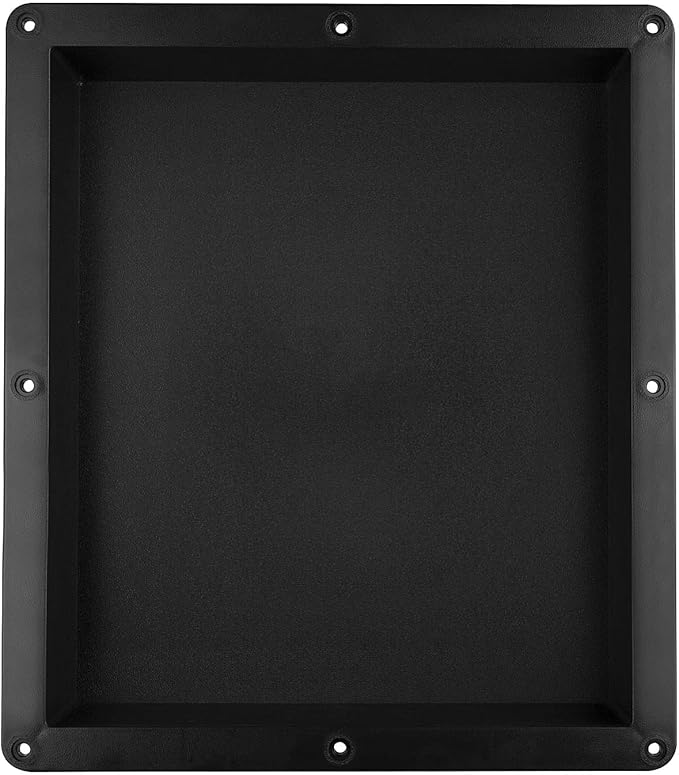 Suteck 16-Inch x 14-Inch x 6-Inch Recessed Shower Niche, Single Shelf, Ready for Tile, Black