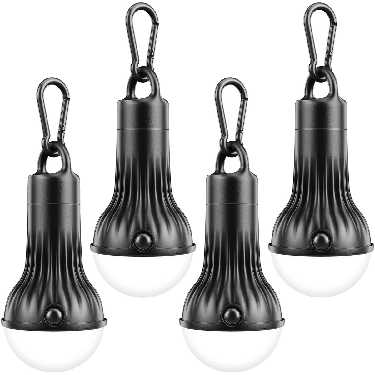 4Pcs Portable LED Camping Lights with Clip Hook Emergency Light - Image 1