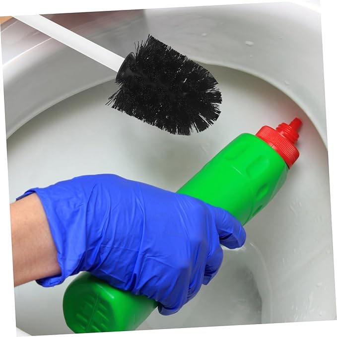 10pcs Heavy Duty Toilet Brush Replacement Heads Fit for Bathroom and Hotel Cleaning Plastic Scrubber Refills Compatible with Handles Easy to Install