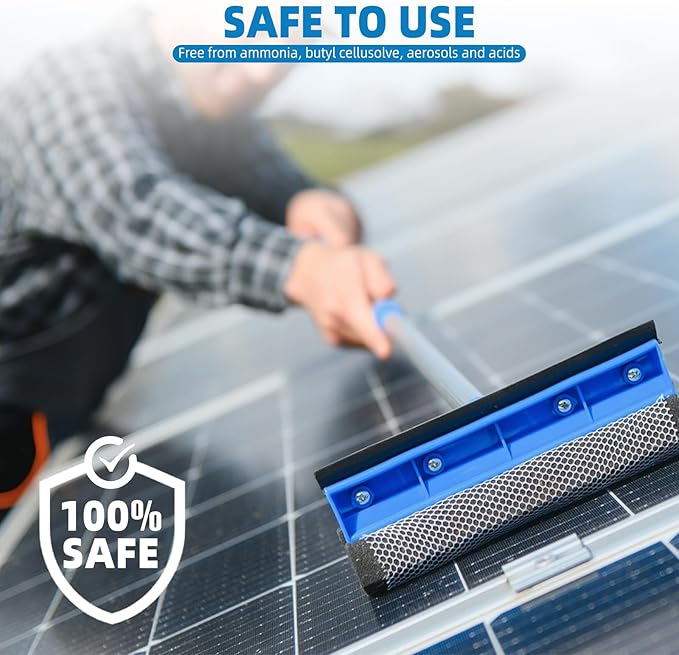 Ultra Concentrated Solar Panel Cleaner (29oz Makes 140 Gallons) - Streak-Free, Quick-Dry Formula for Effective Cleaning of Solar Panels, Glass, and More