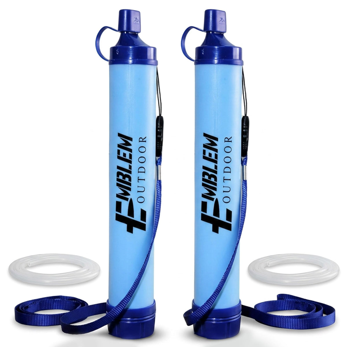 Portable Water Filter Straw 2-Pack for Camping & Emergency Prep - Image 1
