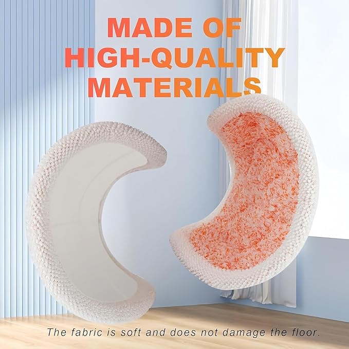 Replacement Pads for Bissell Spin Wave Mop: 16 Pads for Bissell Spin Wave/Crosswave,Expert/Pet/Cordless Hard Floor,2124 20393 2039a 20399 2039w 23159 23157 Spin Mop Cleaner Scrub (16-Orange)