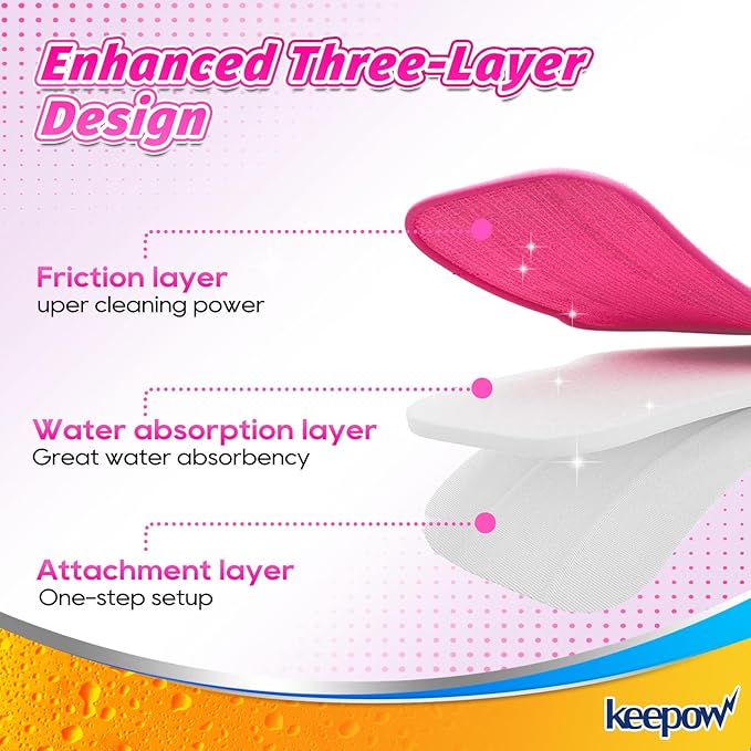 KEEPOW 10 Pack Microfiber Steam Mop Pads Compatible with Schenley Steam Mop Cleaner, Washable and Reusable Replacement Mop Pads Accessoriess Fit for Steam Mop SLFCSM064 & SLFCSM063