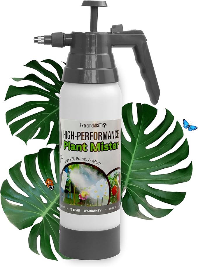 ExtremeMist® Plant Care Starter Kit — 20oz + 32oz Continuous Pressurized Mist Spray Bottles for Foliar Feeding, Nutrient Conditioning & Indoor/Outdoor Plant Care | Professional Garden & Flower Mist Sp