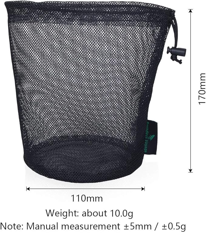 iBasingo 5pcs Nylon Mesh Bag Stuff Sack Golfball Pot Outdoor M-BVP02