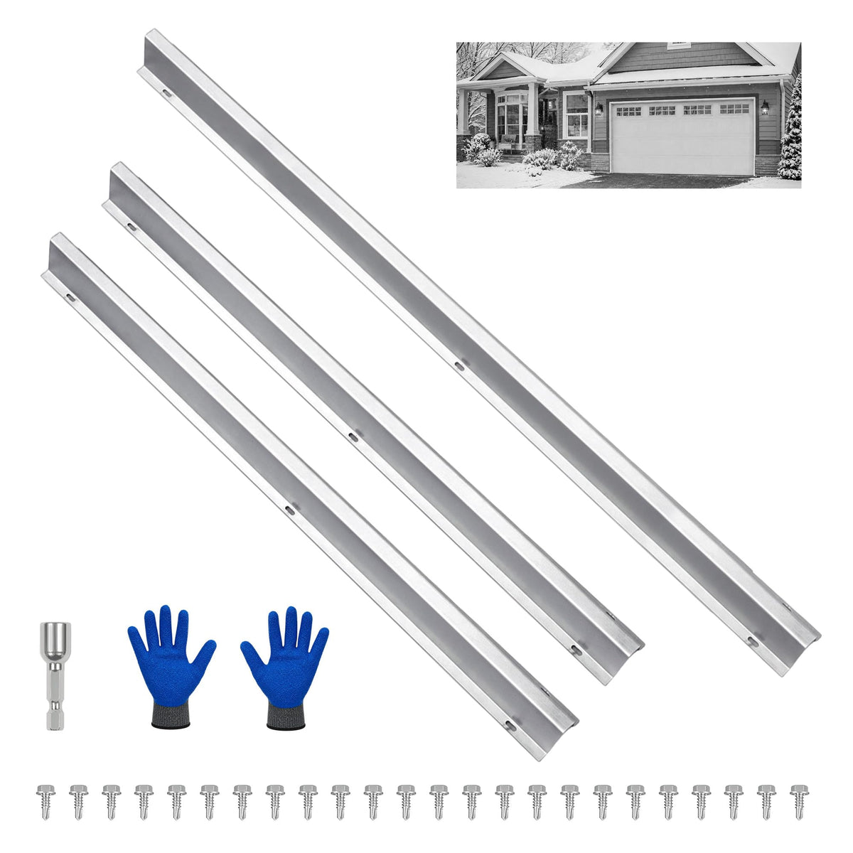 9FT Garage Door Strut, Heavy Duty Galvanized Steel Garage - Image 1
