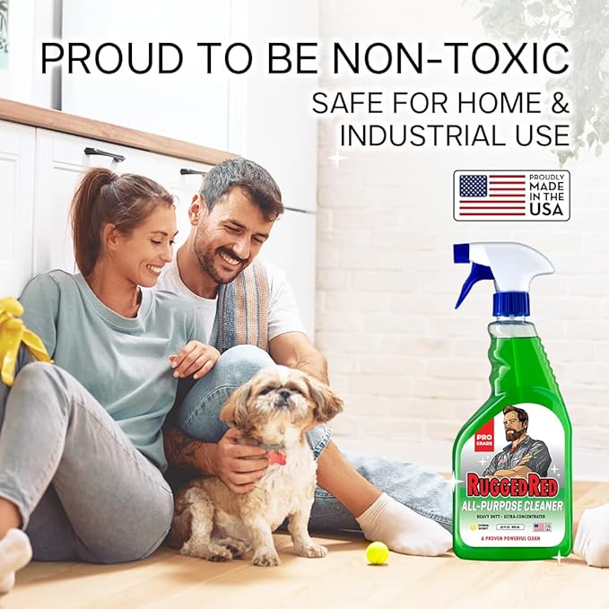 Industrial-Strength All-Purpose Cleaner – Heavy-Duty Multi-Surface Spray for Kitchen & Home, Made in USA, Citrus Scent, 32oz (3-Pack)