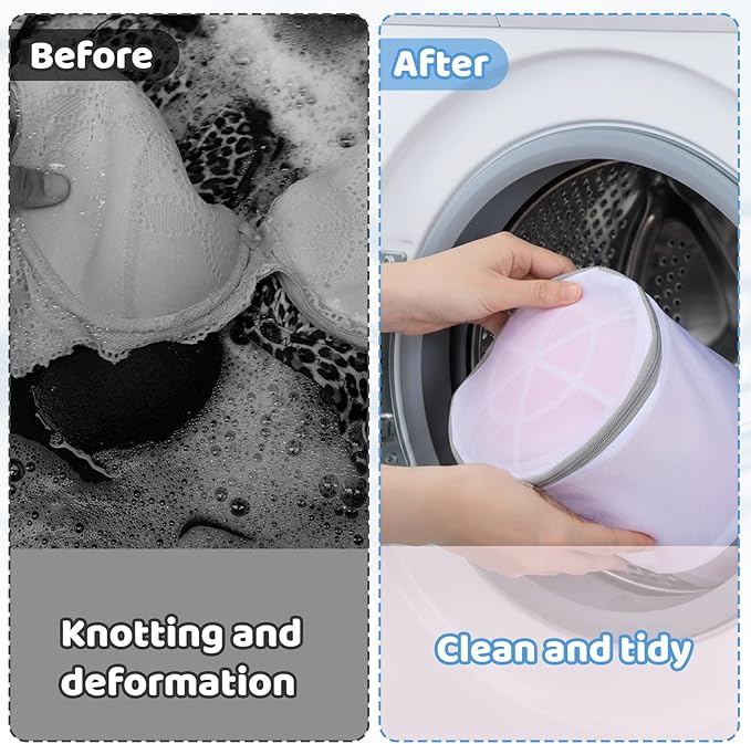 2pcs Mesh Bra Washing Bags Bra Laundry Bags for Machine Bras Wash Protector Delicates Lingerie Bag for Laundry