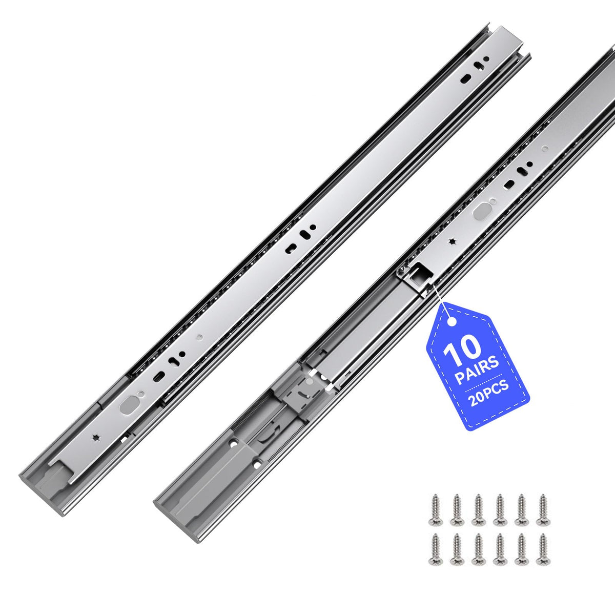 LONTAN 10 Pairs Soft Close Drawer Slides 18 Inch Heavy - Image 1