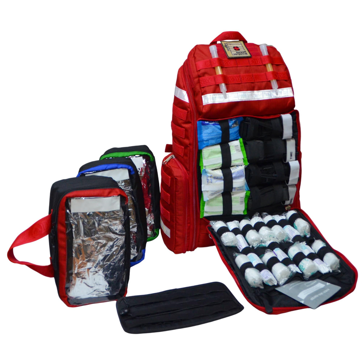 32L First Aid Medical Backpack, Red EMT Bag - Image 1