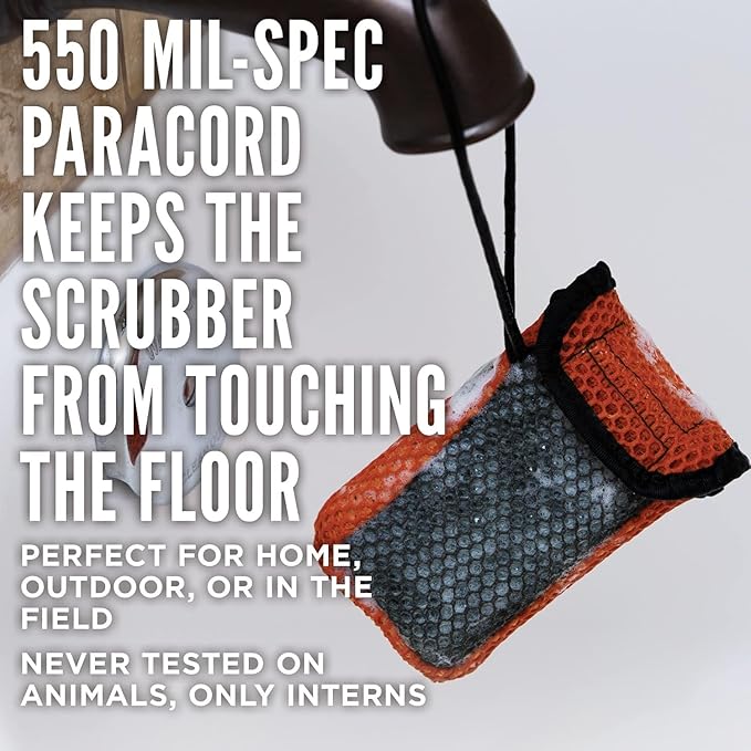 Duke Cannon Tactical Scrubber Soap Pouch - U.S. Military-Grade, Coarse and Soft Mesh, 550 Paracord, Shower Hygiene Essential for Men's Bar Soap - 4 Pack