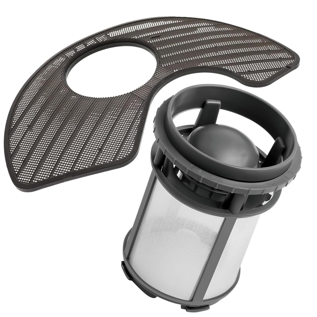 BigHead W10872845 Dishwasher Pump Filter Cup & WPW10463906 Screen - Image 1