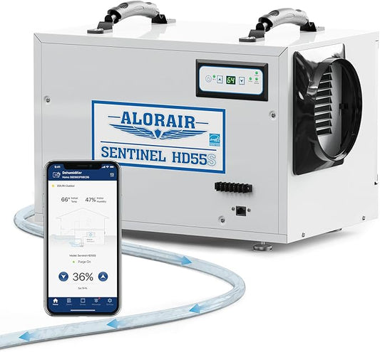 ALORAIR 120 PPD Wi-Fi Dehumidifier for Crawl Space, Basement, and Commercial Use, 2025 Energy Star APP Control, Auto-Defrost Crawlspace Dehumidifiers