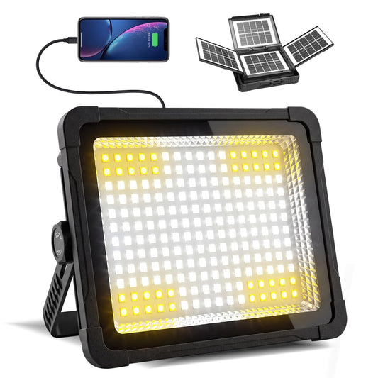 52000LM Solar LED Work Light Rechargeable, Portable Flood - Image 1