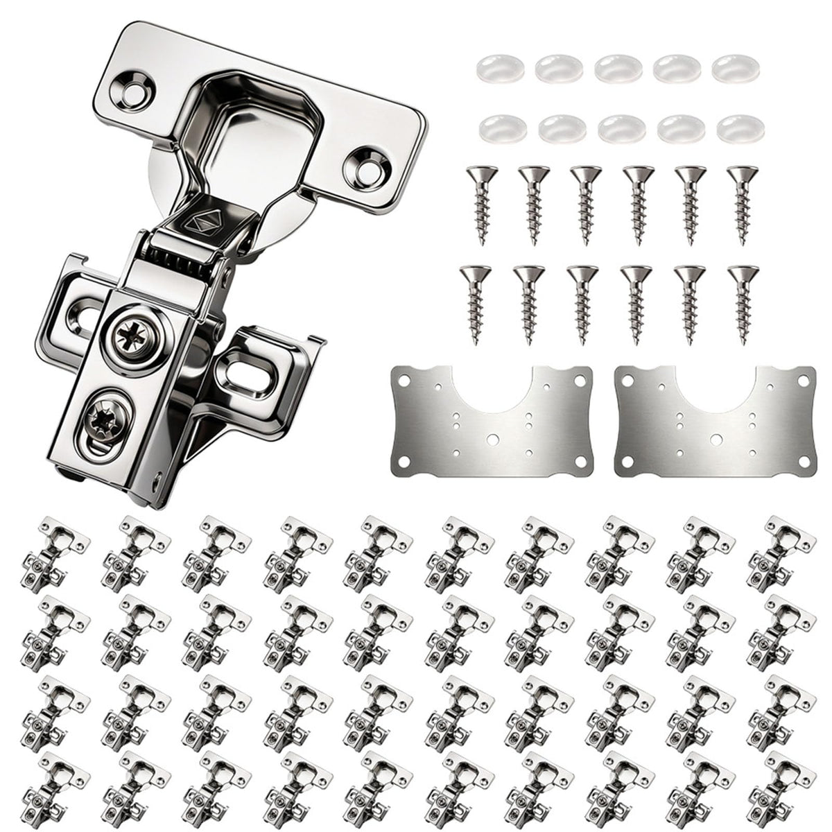 Cabinet Hinges - 60 Pack Soft Close Cabinet Hinges | Home Repair - Image 1