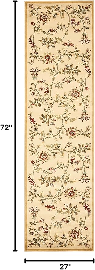 SAFAVIEH Lyndhurst Collection Runner Rug - 2'3" x 6', Ivory & Multi, Non Shedding & Easy Care, Ideal for Living Room, Hallway, Foyer, Bedroom (LNH552-1291-26)