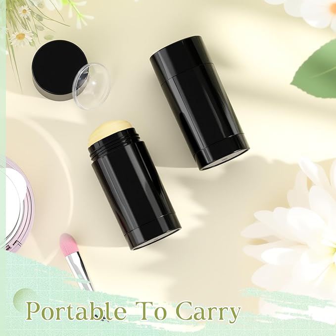 30 Pcs Empty Deodorant Containers Twist up Filling Stick Plastic Deodorant Container Refillable Bottles Bottomfill Round Lip Balm Tubes for Homemade DIY Lipstick Crayon(30 ml,Black)