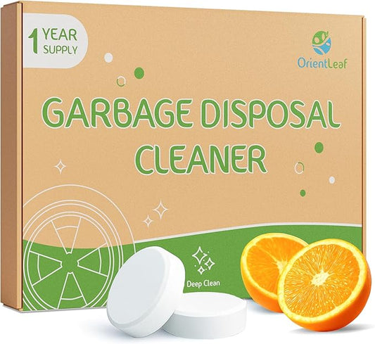 Garbage Disposal Cleaner and Deodorizer Tablets 20g 1 Year Supply Citrus Foaming Tablets for Garbage Disposal,12 Pack Citrus Scent