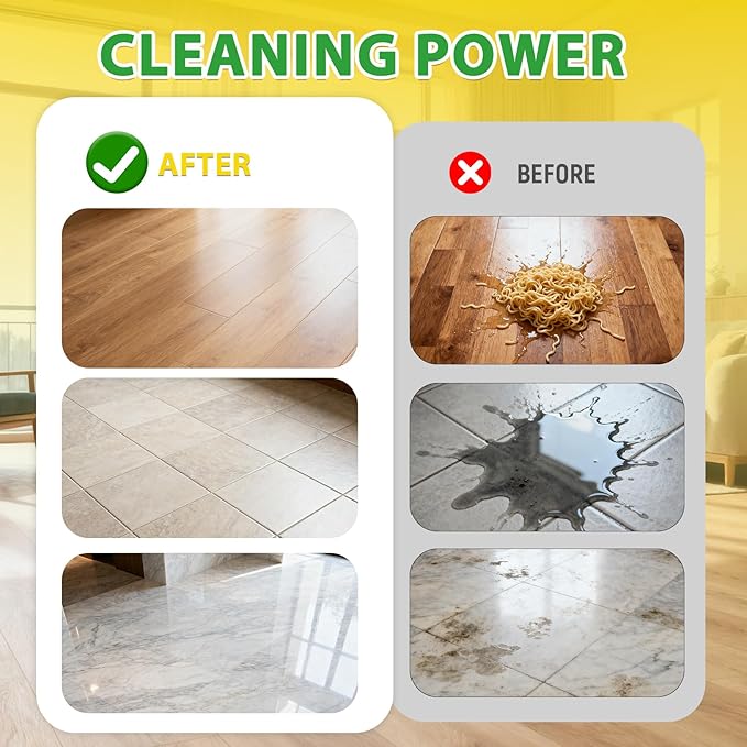 Multi-Surface Floor Cleaning Solution Compatible with Tineco iFLOOR 2/3/5 & FLOOR ONE S3/S5/S6/S7 PRO (No Steam), Suitable for All Cordless Wet/Dry Vacuum Mops (2 Bottle, Lemon)